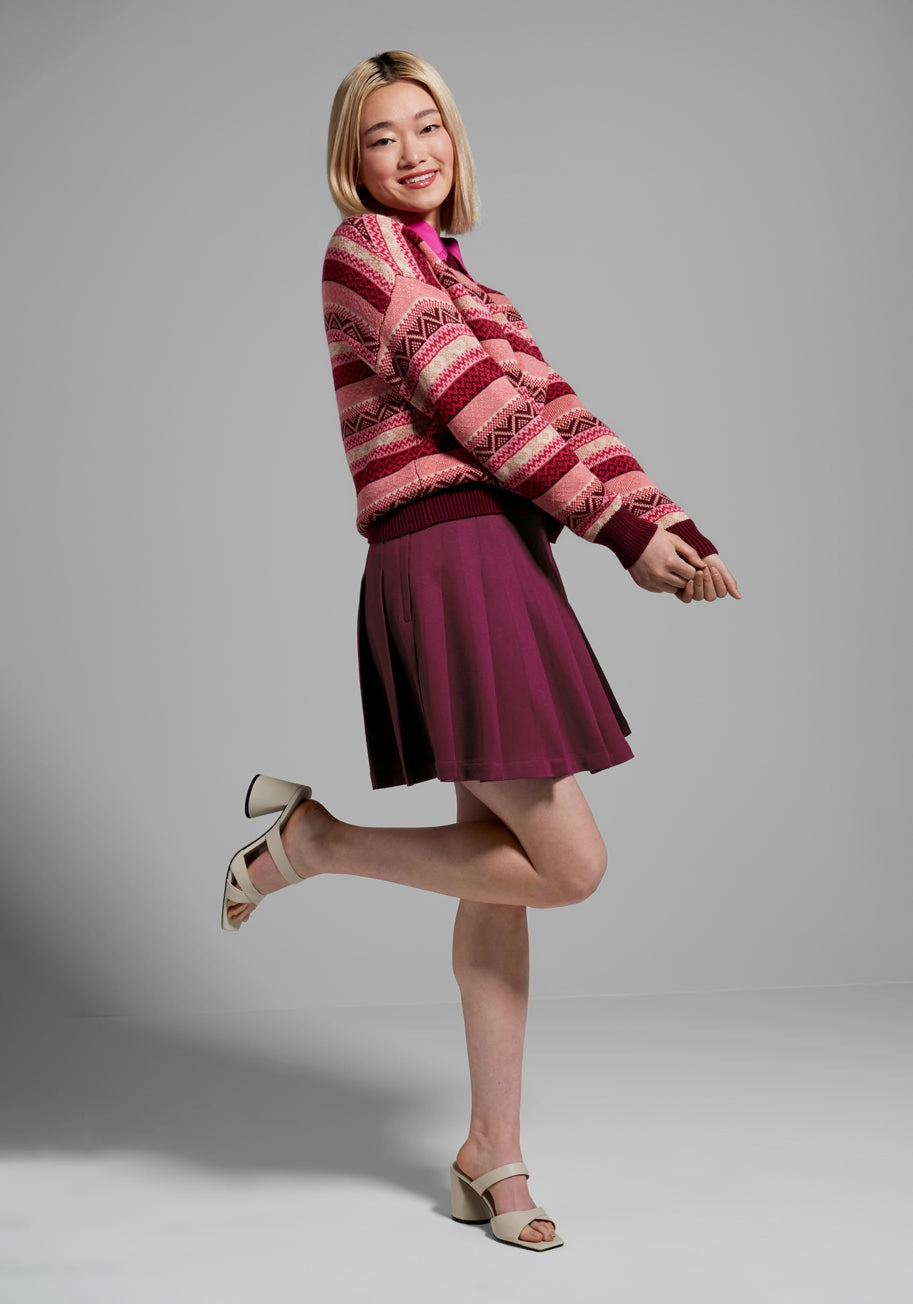 Pleats and Thank You Mini Skirt