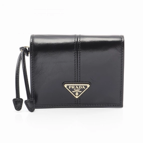 Prada Soft Lux Leather Wallet Black