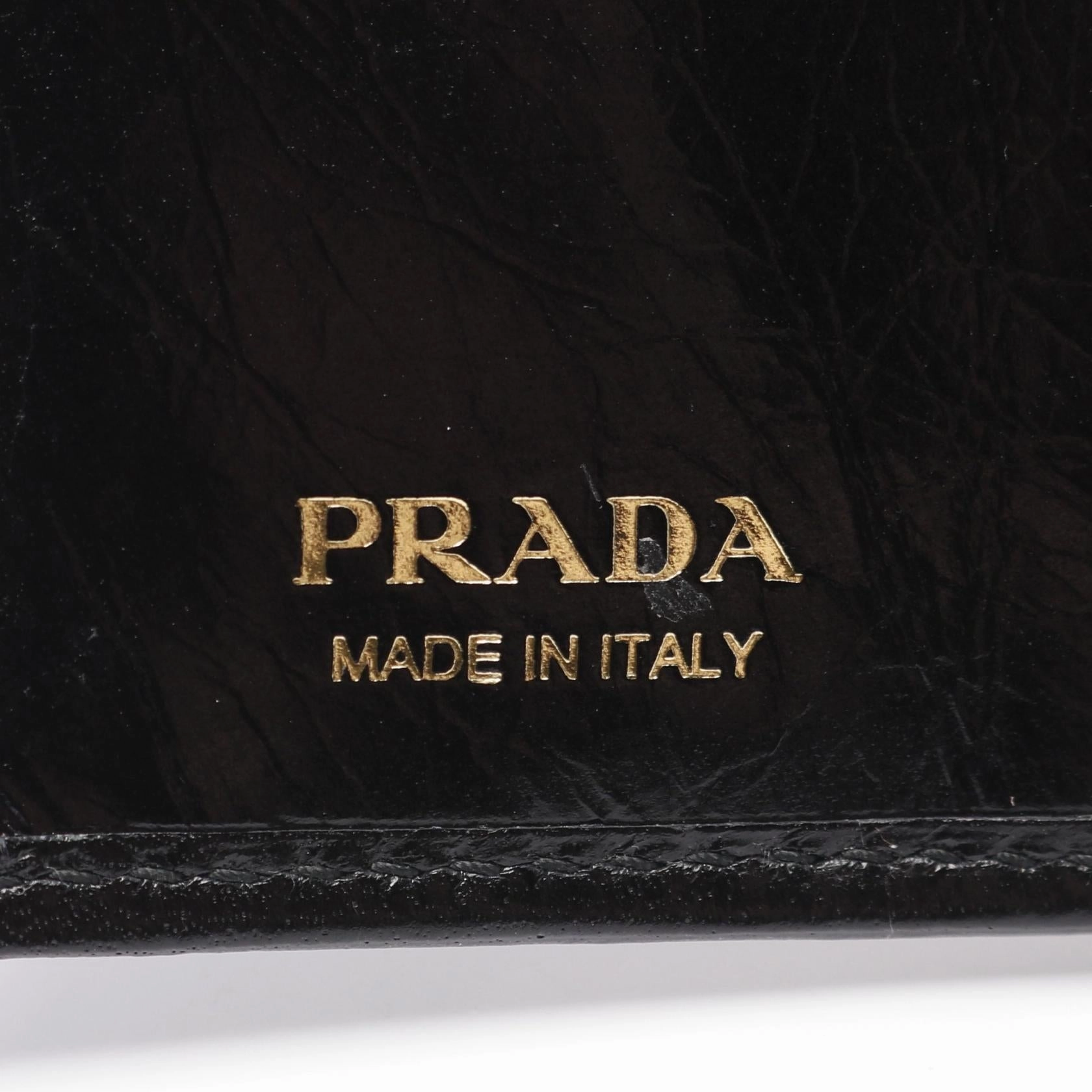 Prada Soft Lux Leather Wallet Black