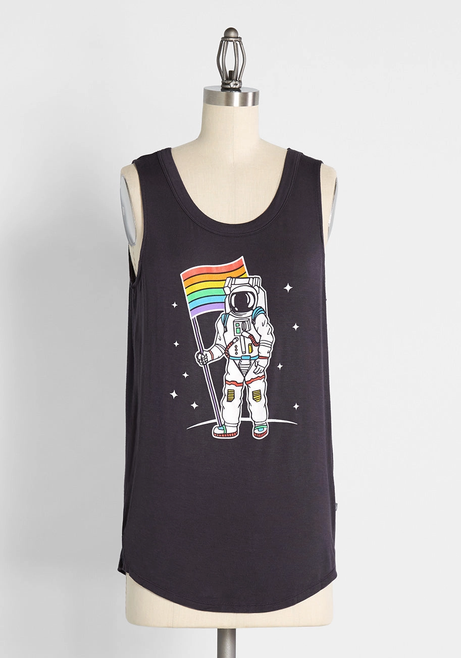 Pride to the Moon Graphic Tank Top