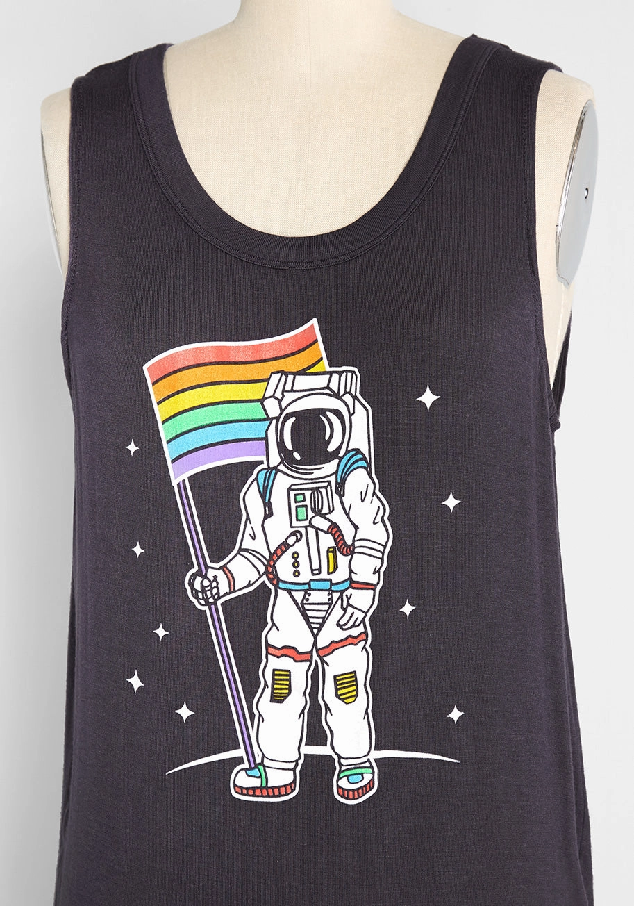 Pride to the Moon Graphic Tank Top