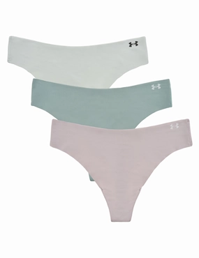Pure Stretch 3-Pack No Show Thong - Grey Dawn/Hydro Green/Silica Green