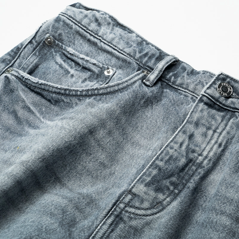 Purple Brand Mid Rise Slim Straight Faded New Jean - Slate Grey