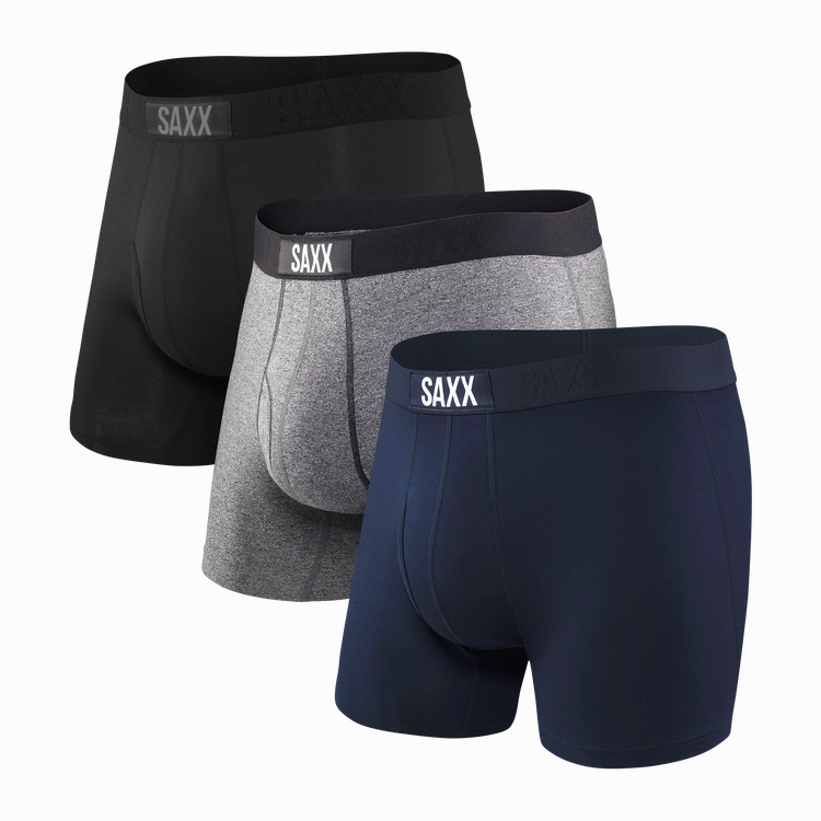 Saxx Mens Ultra 3 Pack Boxer Briefs