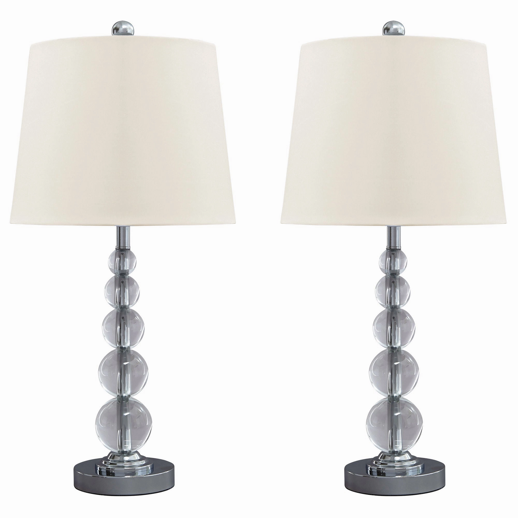 Signature Design By Ashley Joaquin 2-Pc. Crystal Table Lamp - CLEAR SILVER ONE SIZE
