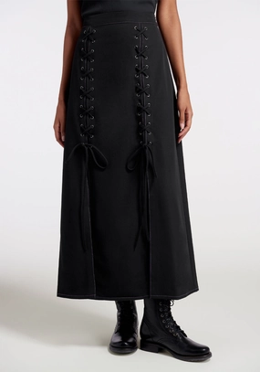 Split Decision Midi Skirt