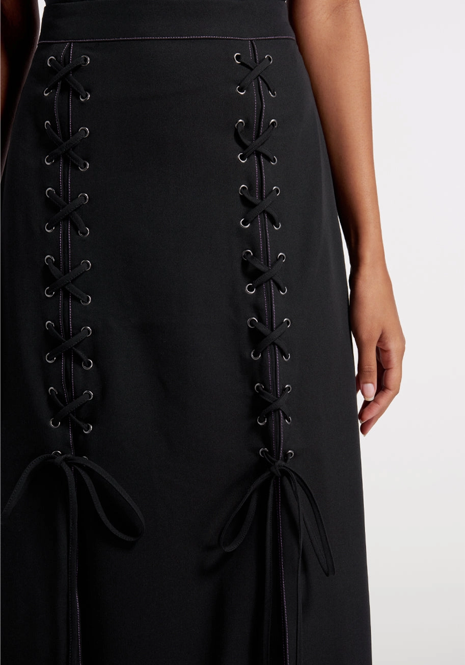 Split Decision Midi Skirt