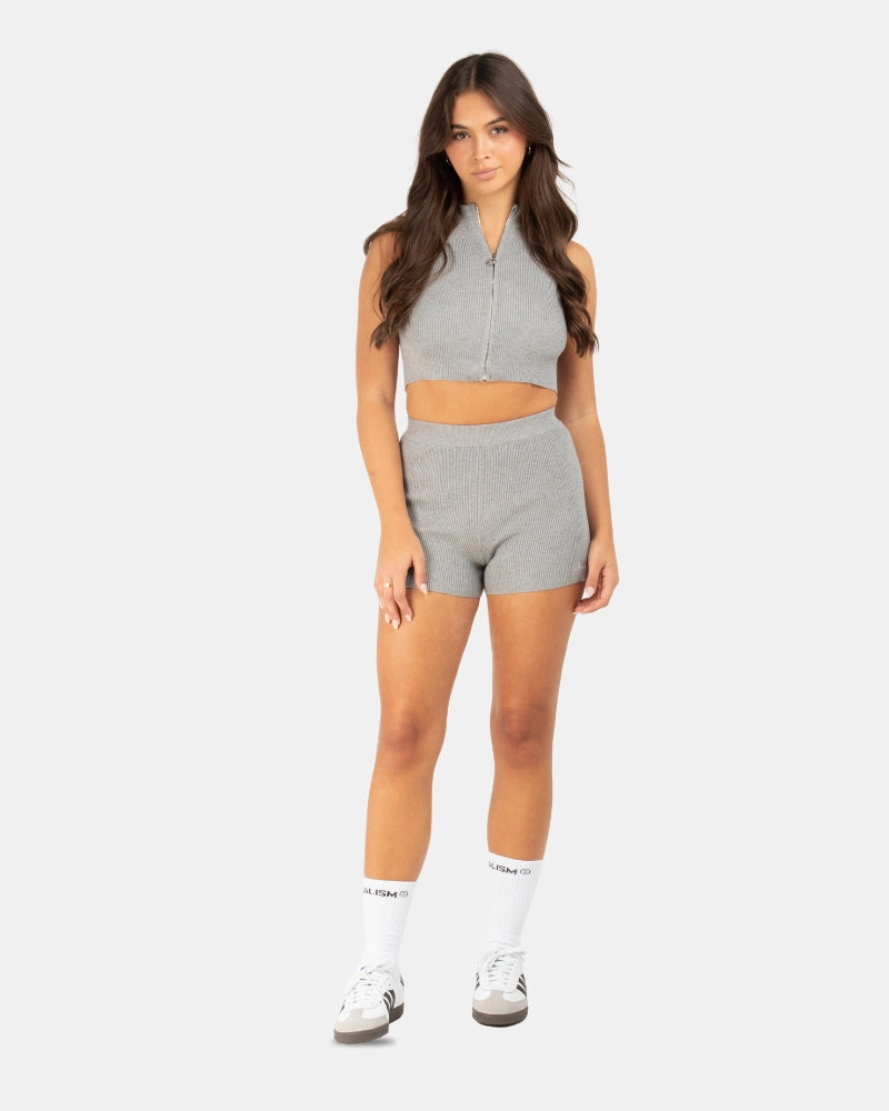 SSS REALISM ACHELON KNIT ZIP VEST GREY