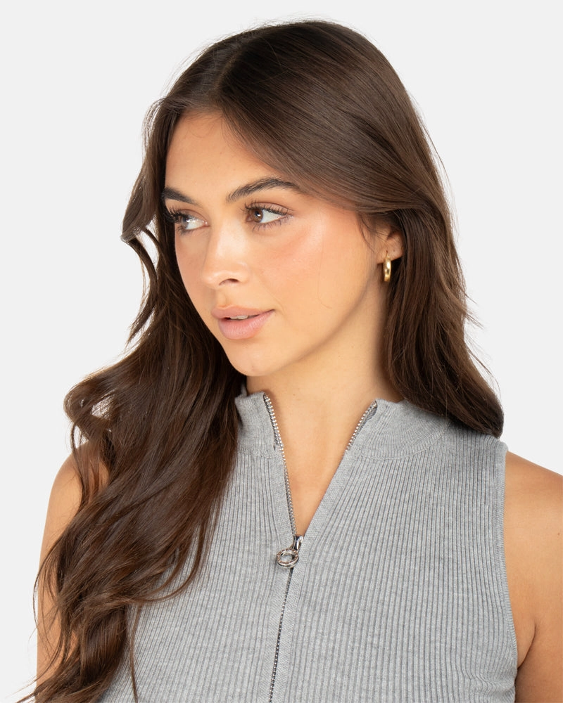 SSS REALISM ACHELON KNIT ZIP VEST GREY