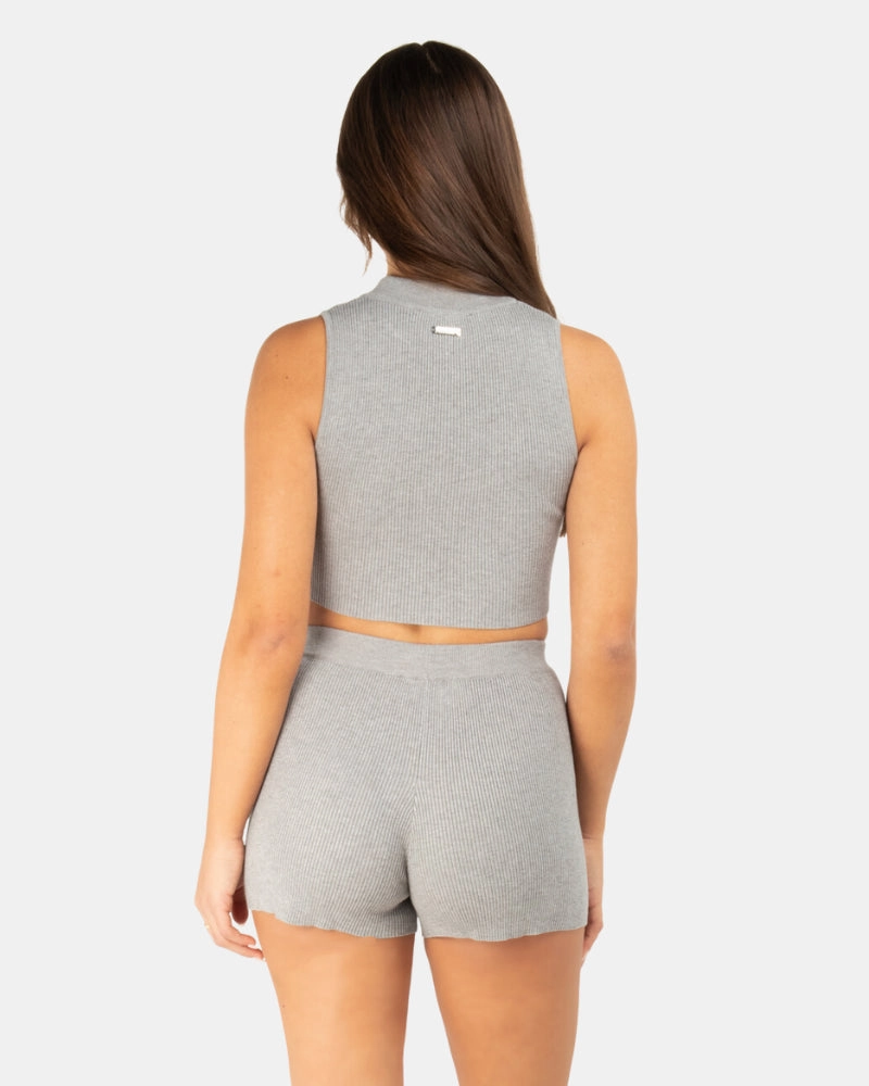 SSS REALISM ACHELON KNIT ZIP VEST GREY