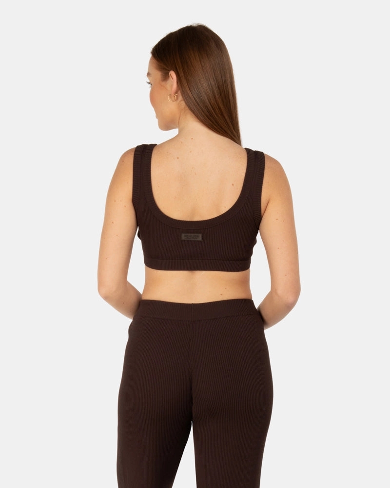 SSS REALISM MADISON SCOOP CROP TANK MOCHA