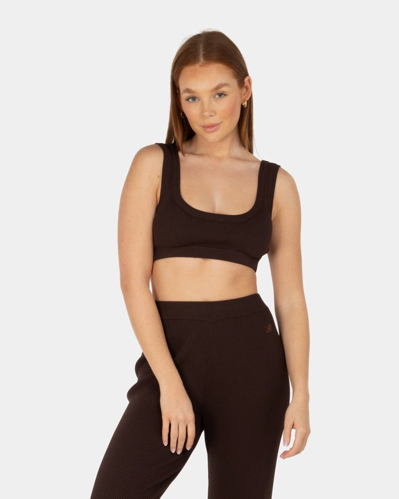 SSS REALISM MADISON SCOOP CROP TANK MOCHA