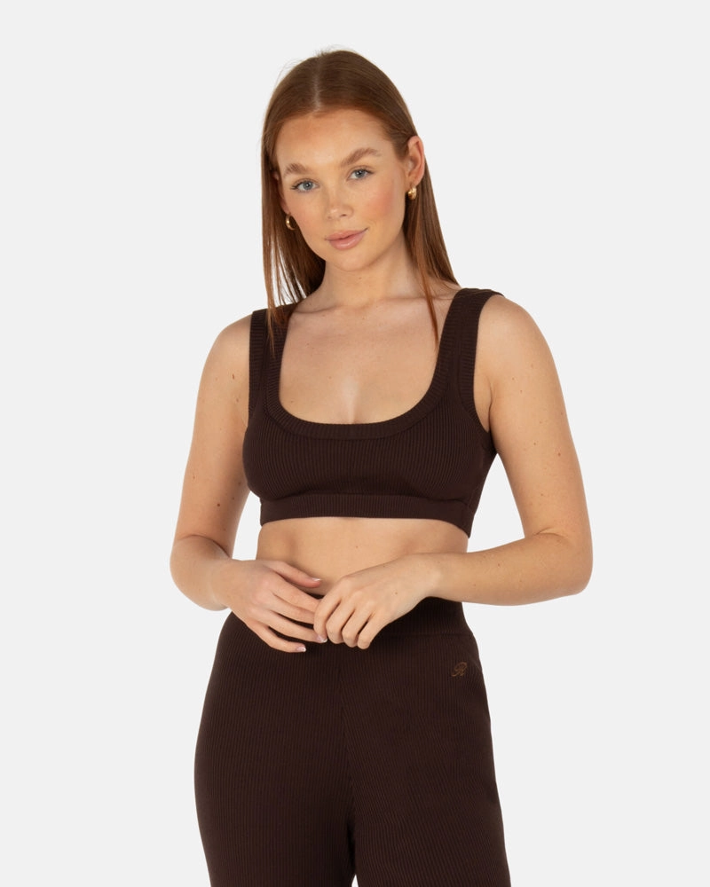 SSS REALISM MADISON SCOOP CROP TANK MOCHA