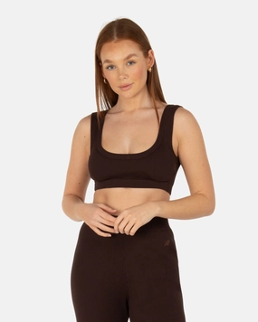 SSS REALISM MADISON SCOOP CROP TANK MOCHA