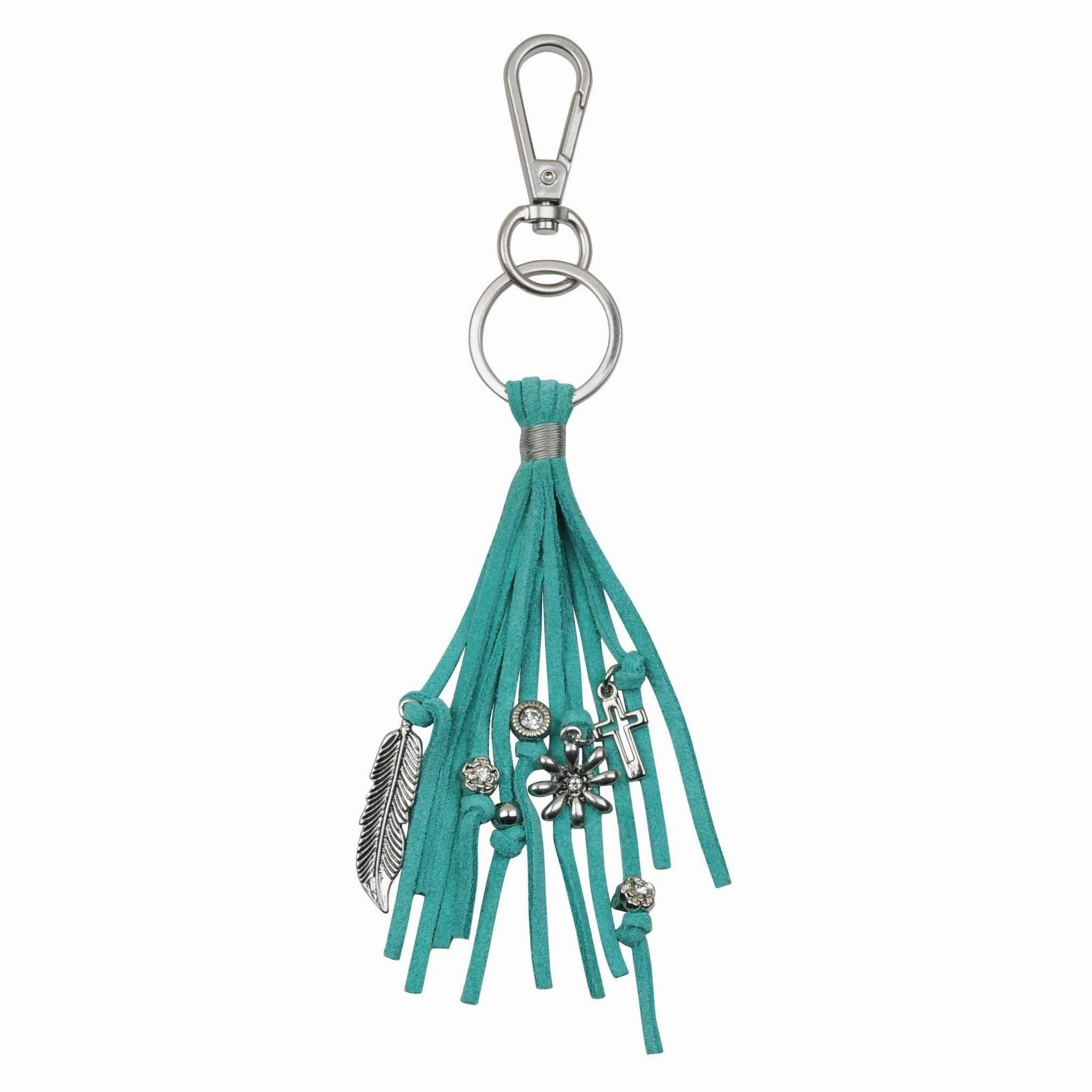 Suede Tassel Charm Keychain