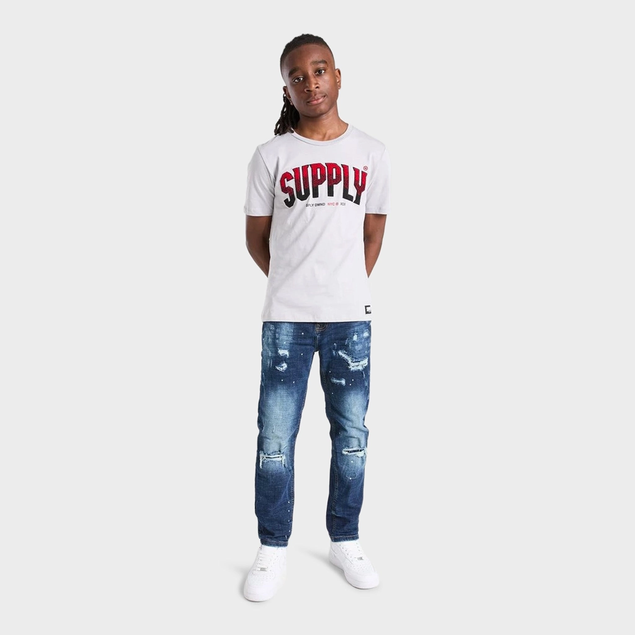 Supply & Demand Junior Boys' Denver Jeans / Light Wash