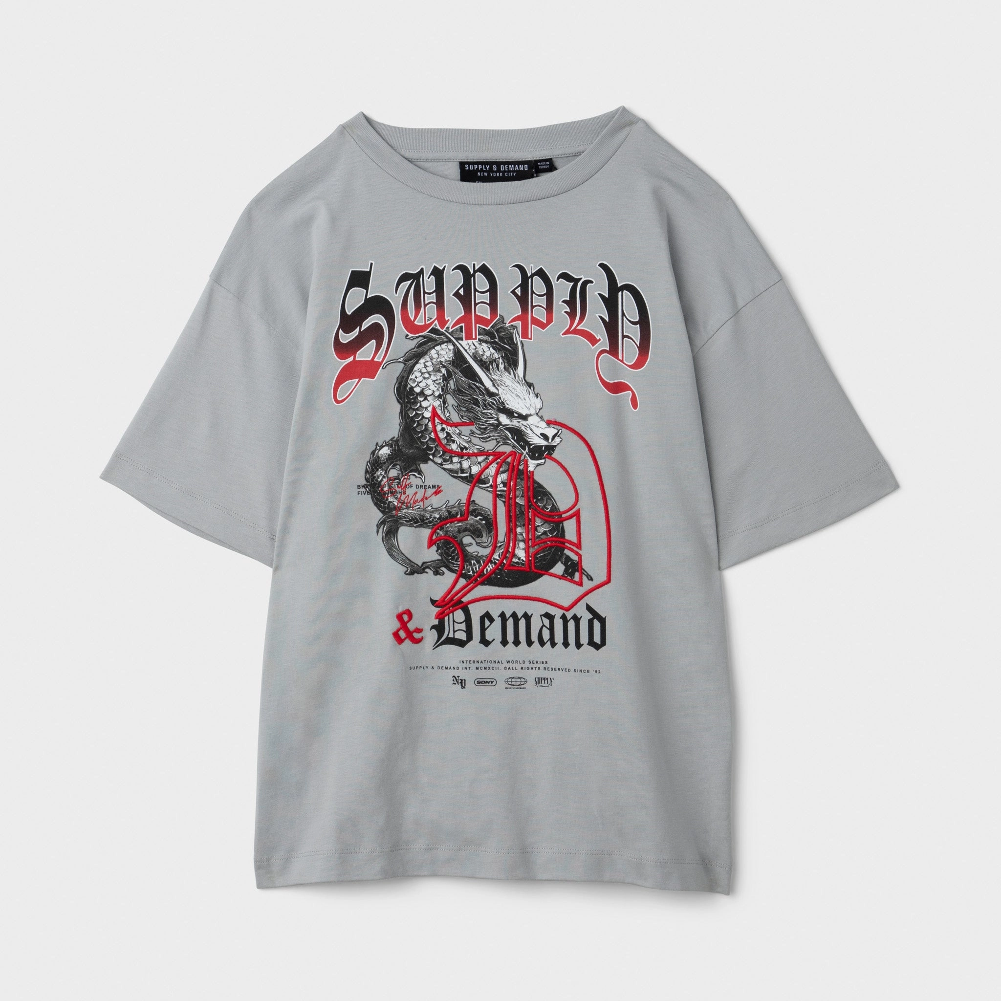 Supply & Demand Junior Boys' Dragon Tee High Rise / Chinese Red