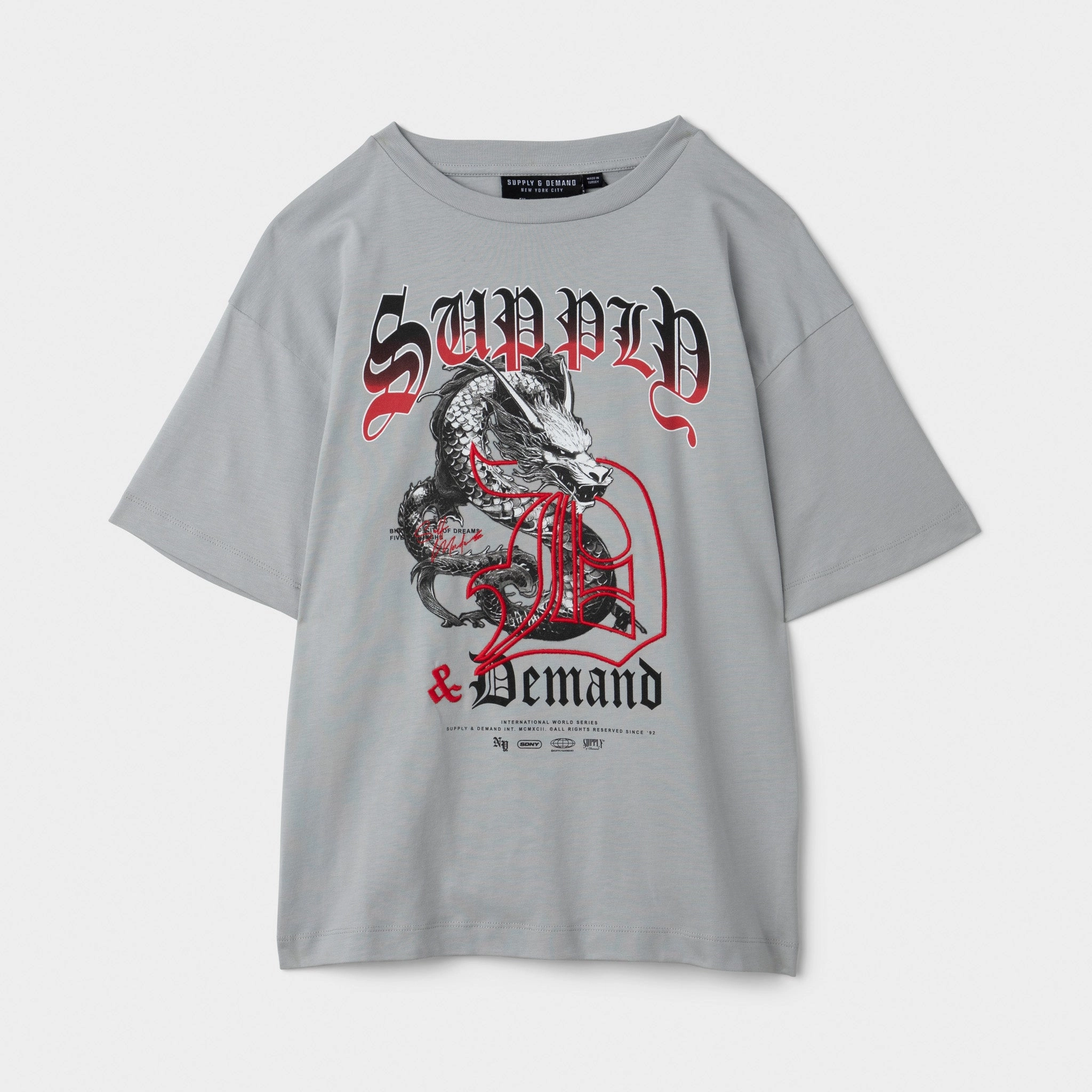 Supply & Demand Junior Boys' Dragon Tee High Rise / Chinese Red