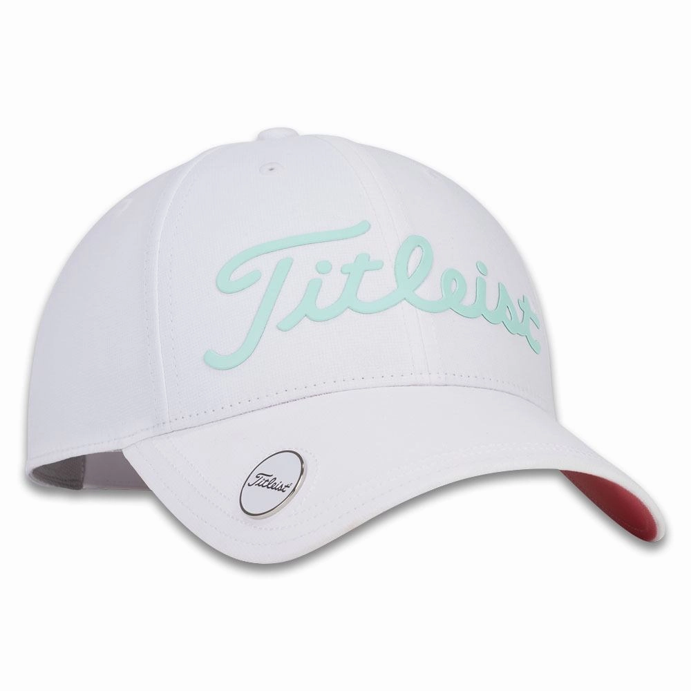 Titleist Players Performance Ball Marker Golf Cap White/Sea Glass - 24 Women