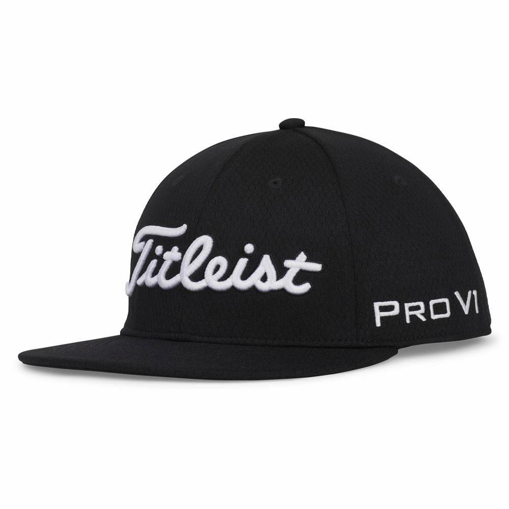 Titleist Tour Elite Flat Bill Golf Cap Black/White - 24 Men