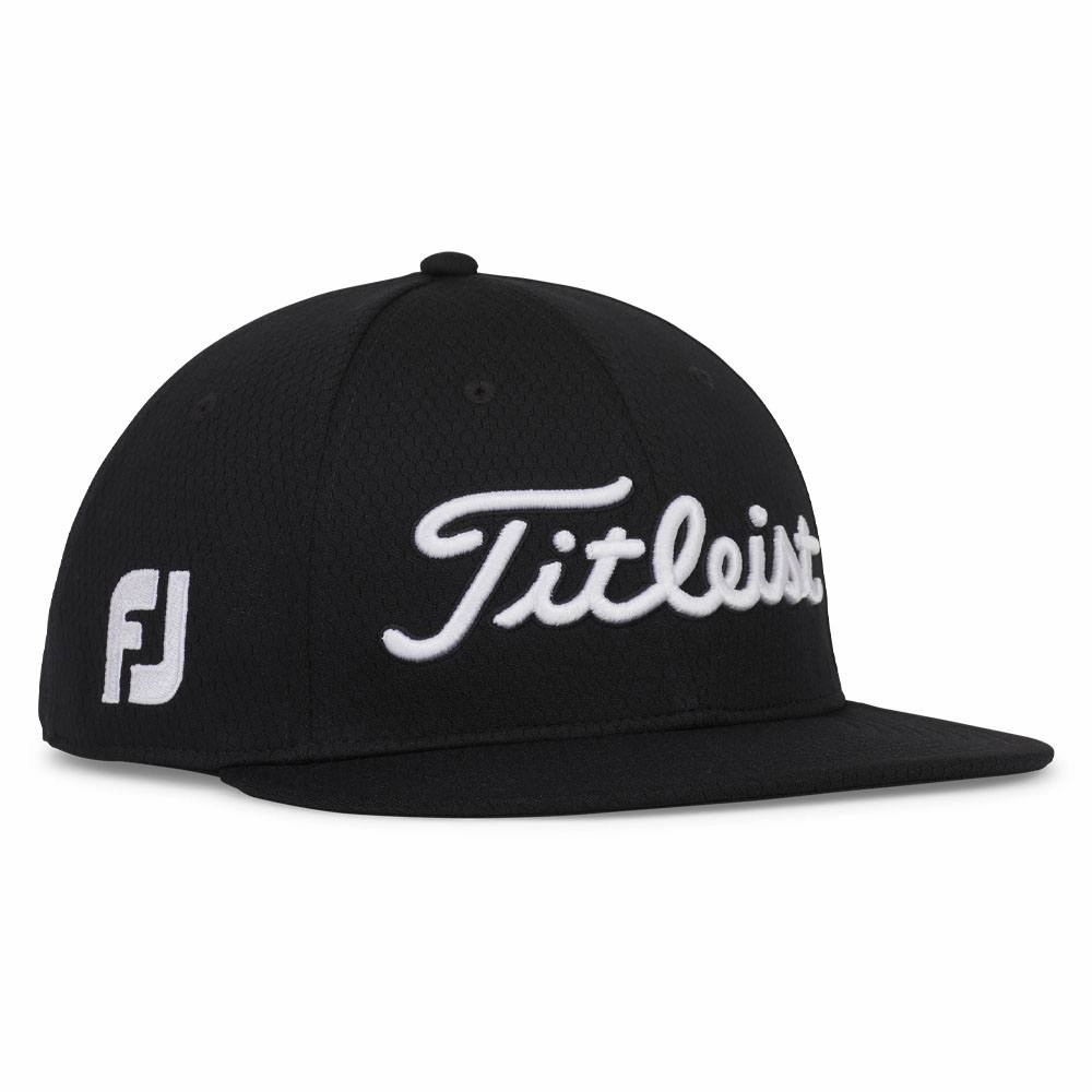 Titleist Tour Elite Flat Bill Golf Cap Black/White - 24 Men