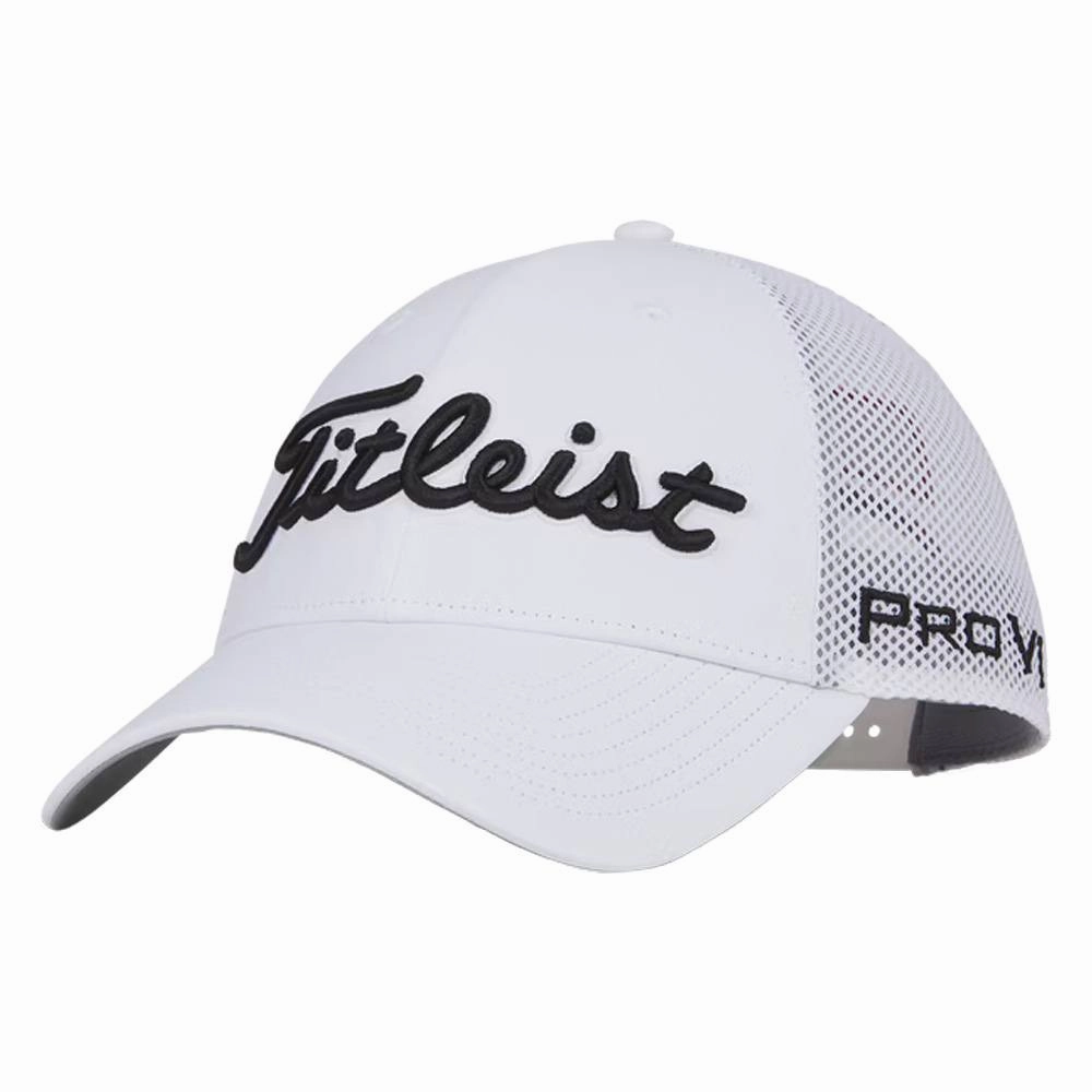 Titleist Tour Performance Mesh Golf Cap White/Black - 24 Men