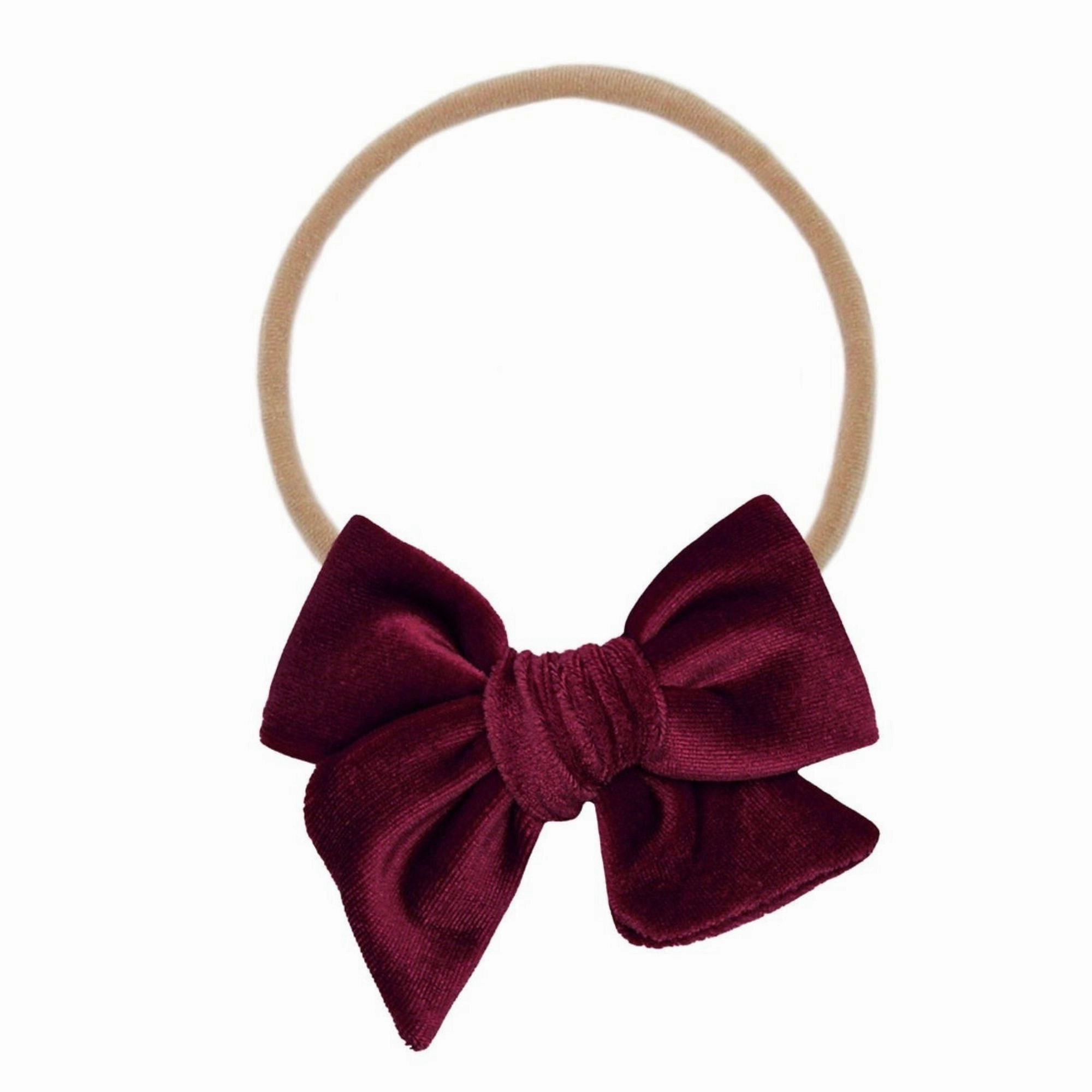 Velvet Bow Headband - Small