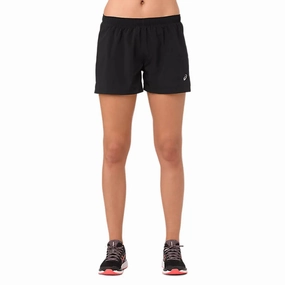 Womens ASICS 4 Inch Silver Short - Performance Black